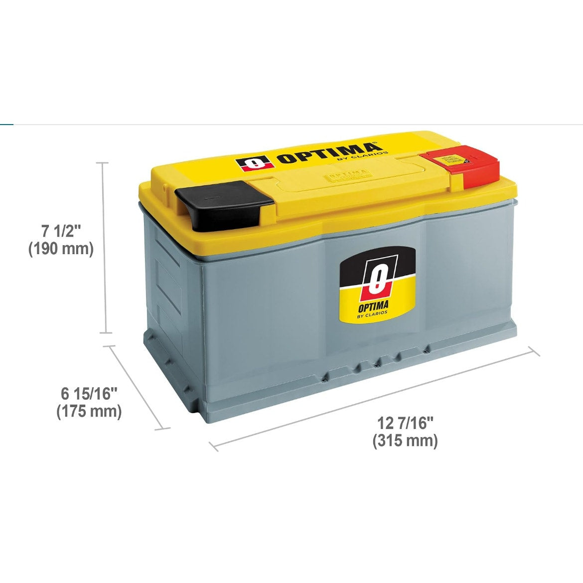 OPTIMA® Batteries High Performance DH7 YELLOWTOP® Sealed AGM Battery Dual Purpose Car