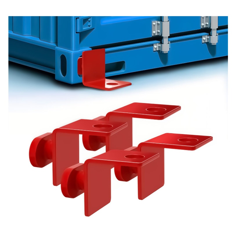 4 Pack Container Twist Lock Anchors, Alloy Steel for Rock/Cement Ground