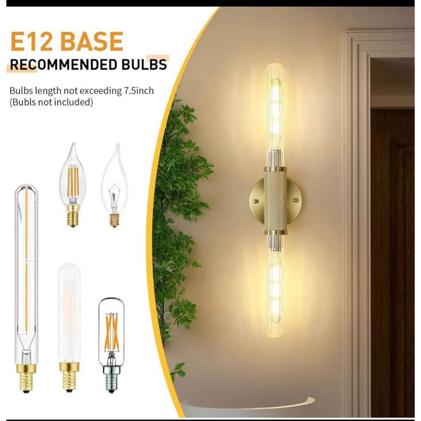 $60 obo ZSMAIMKU 23.6 in Gold Wall Sconces Set of Two,Modern Long Brass Wall Sconce Light,Up and Dow