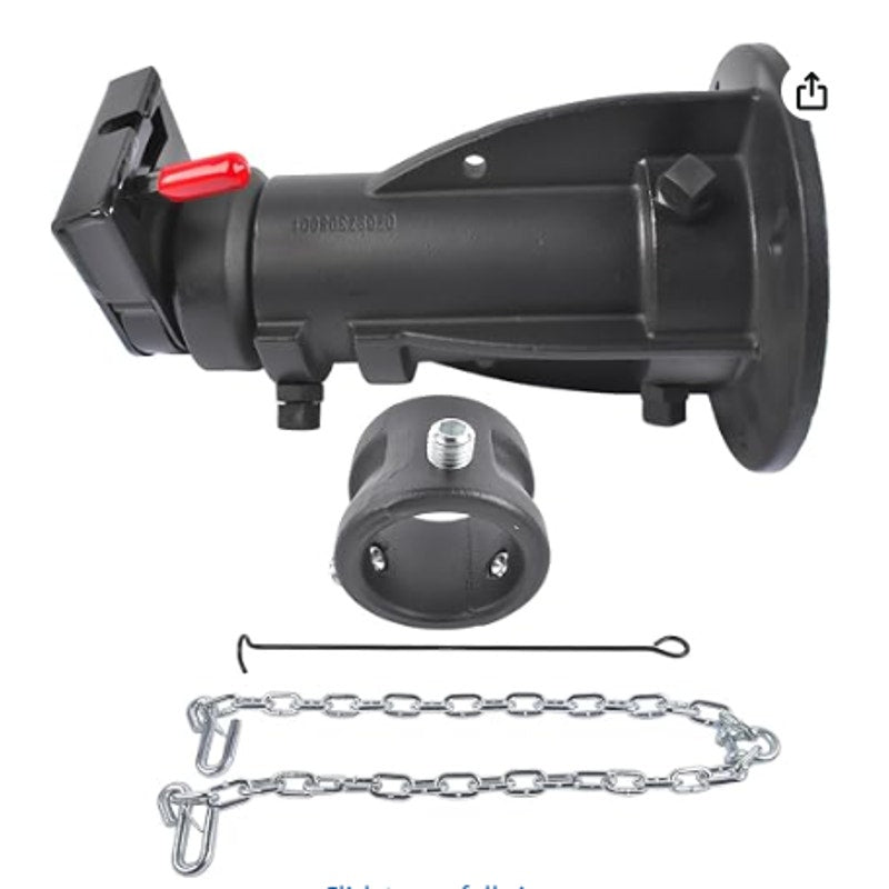 C5G1216 12"-16" Adjustable Height Cushioned 5th Wheel to Gooseneck Adapter w/Safety Chain forCamper