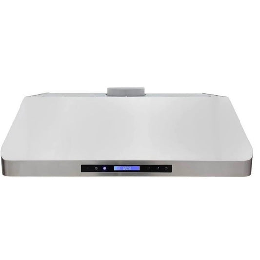 DE300RHSSS Range Hood Under Cabinet with Exhaust Duct Touchscreen LED Lights 4-Speed