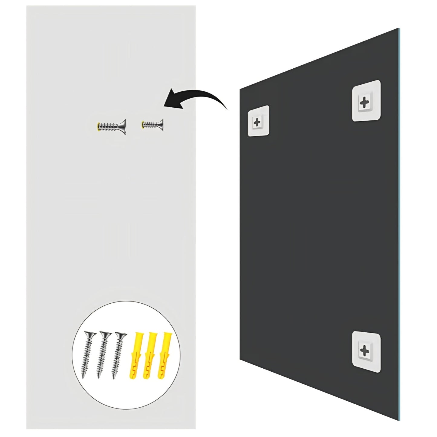 Large Frameless Mirror, 48x48 Inch Square Bathroom Vanity Mirror for Over Sink