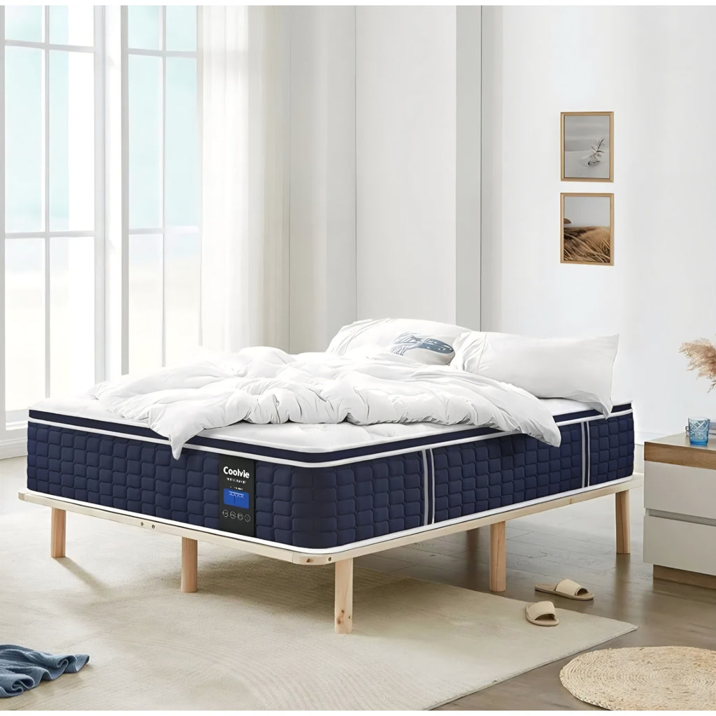 Coolvie 14 Inch King Mattress, Medium Plush Gel Memory Foam Mattress Hybrid, Double Cooling King
