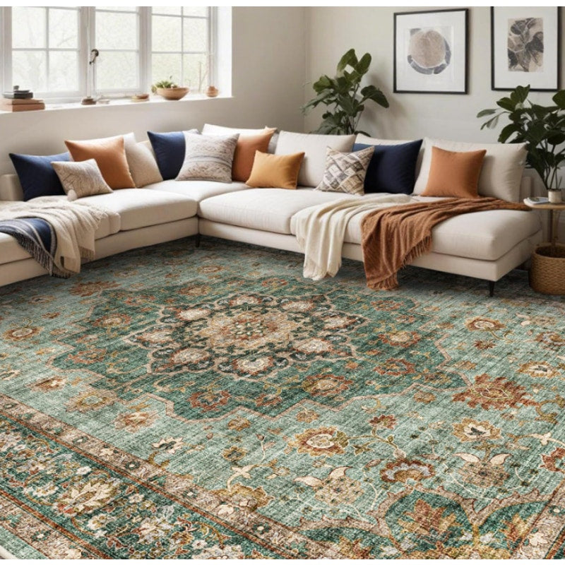 TOPRUUG Washable Oriental 12x18 Area Rug: Extra Large Rugs for Living Room Soft Low Pile Carpet