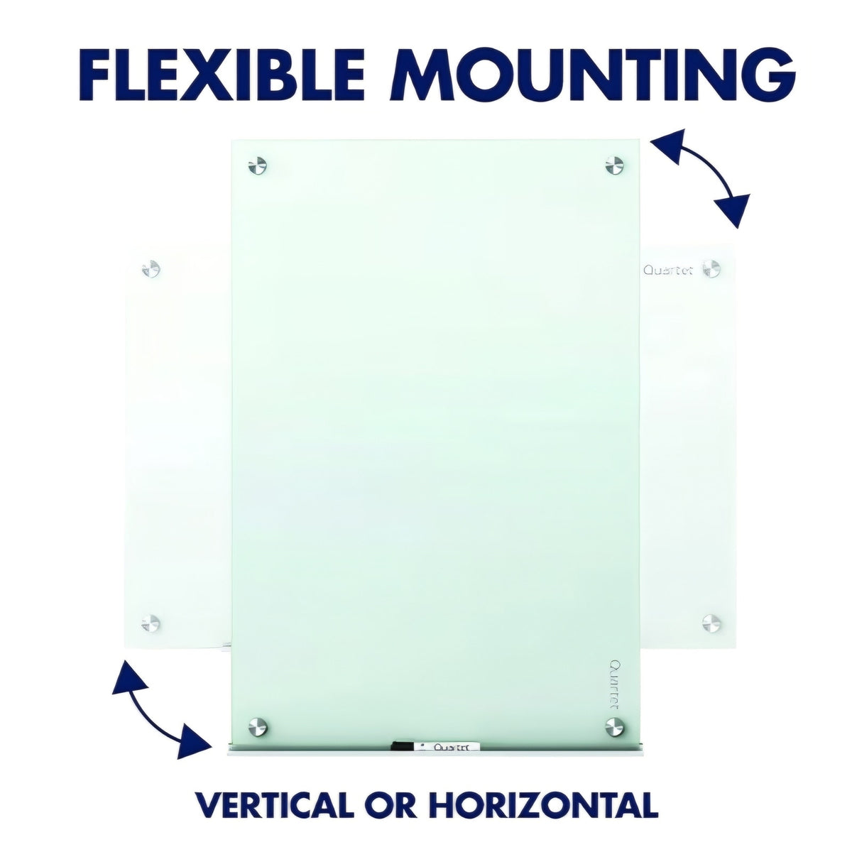Quartet Whiteboard, Glass Dry Erase Board, Magnetic, 6' x 4', Infinity Frameless Mounting, White Su