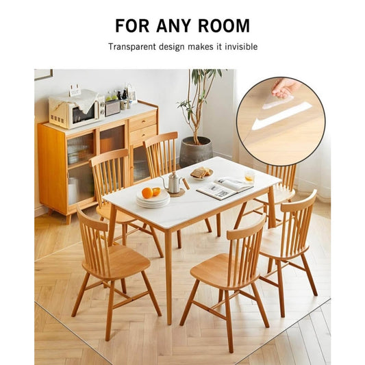 Area Mat for Floor, 8'×10' Transparent PVC Area Rug for Home, Waterproof Durable Hard Floor Protector for Dining Room, Large Anti-Scratch Floor Mats for Bedroom, Living Room
