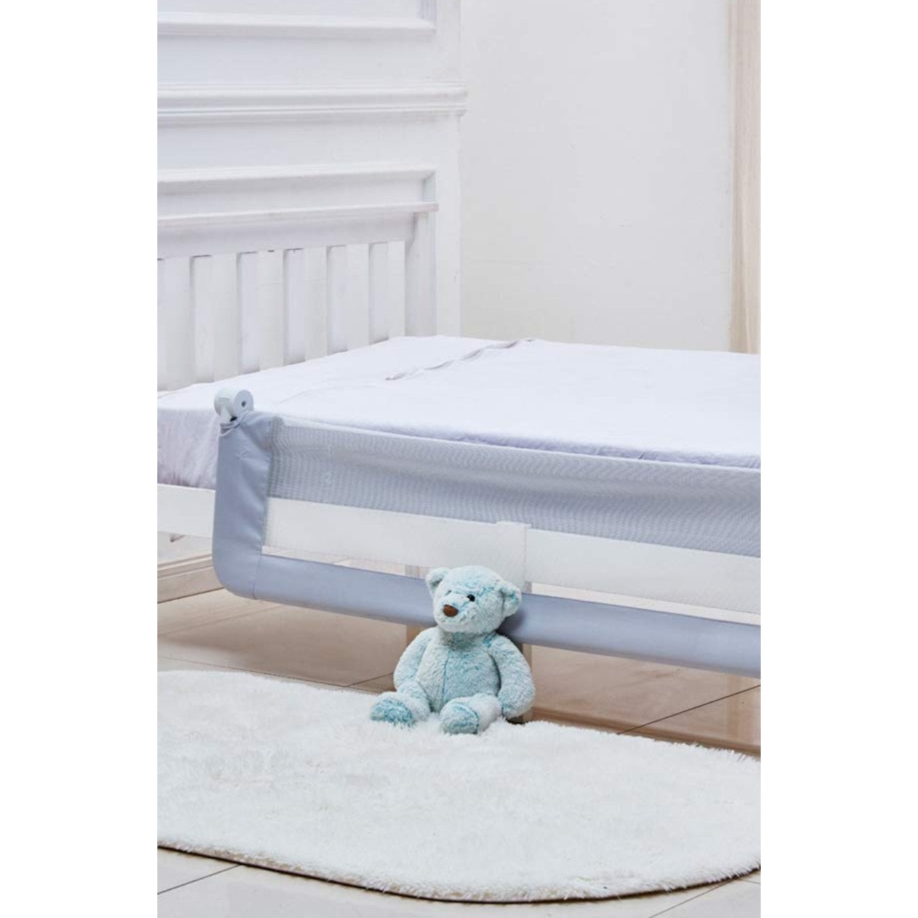 Baby Toddler Bed Rail 59 inch Guard Extra Long Foldable Tall Safety Bedrail with Reinforced Anchor