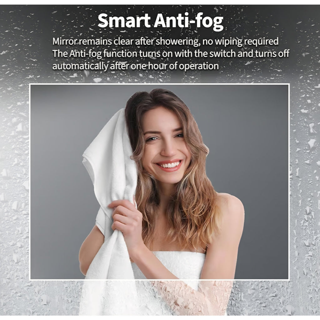 40x60 LED Bathroom Mirror, Backlit + Front Lit, LED Bathroom Mirror with Lights for Wall, 3 Colors