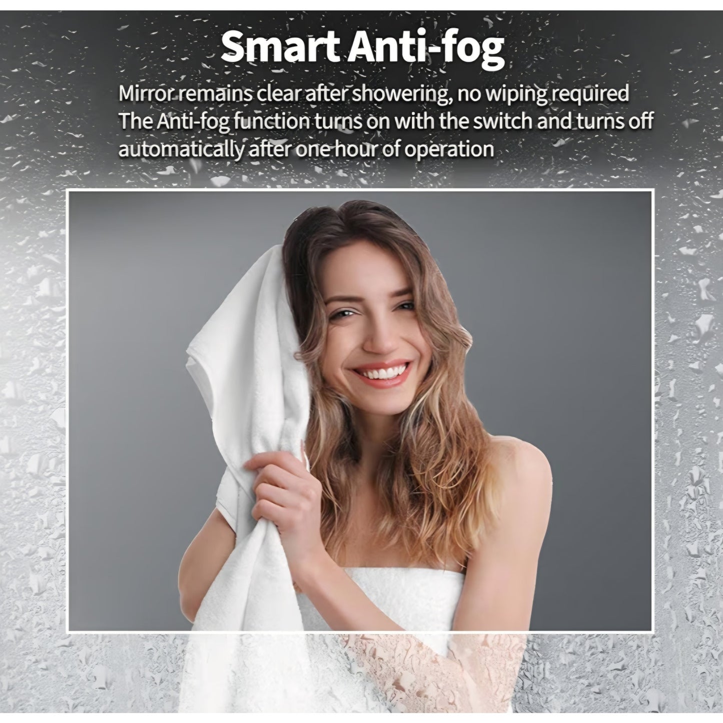 40x60 LED Bathroom Mirror, Backlit + Front Lit, LED Bathroom Mirror with Lights for Wall, 3 Colors