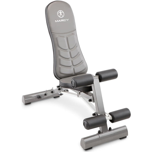 354) Marcy Deluxe Foldable Utility Bench Gym Equipment - SB-10100 , Black