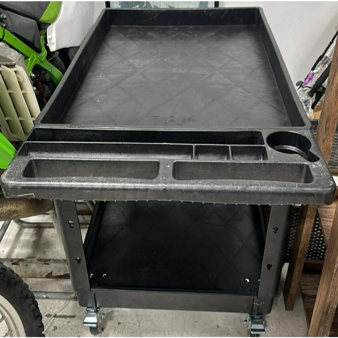 YITAHOME Utility Cart on Wheels, 550 lbs Capacity, 45 x 25 Inch Rolling Work Carts with Wheels