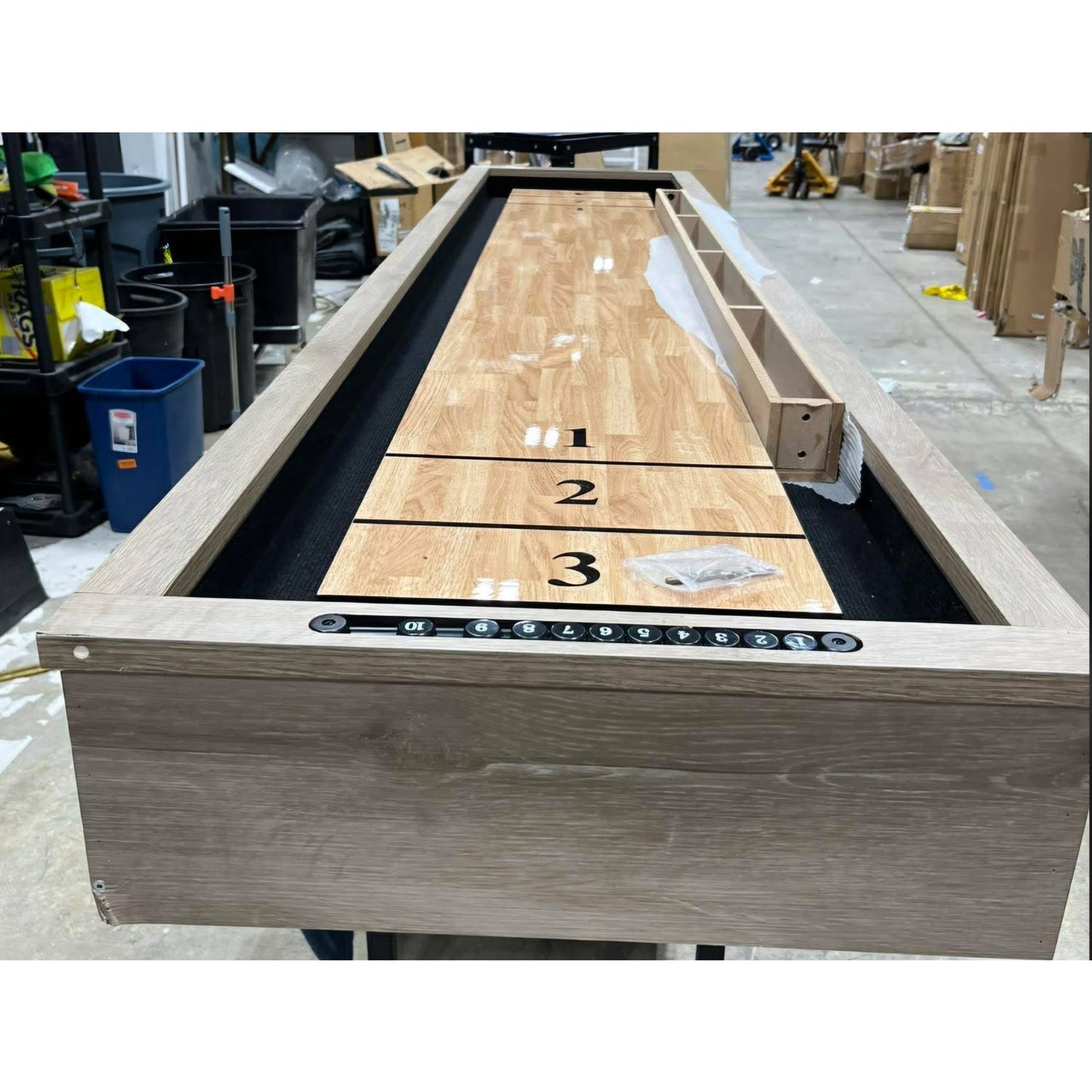 American Legend LED Shuffleboard with Buffet Top - Modern Style - Light Up LED Rails