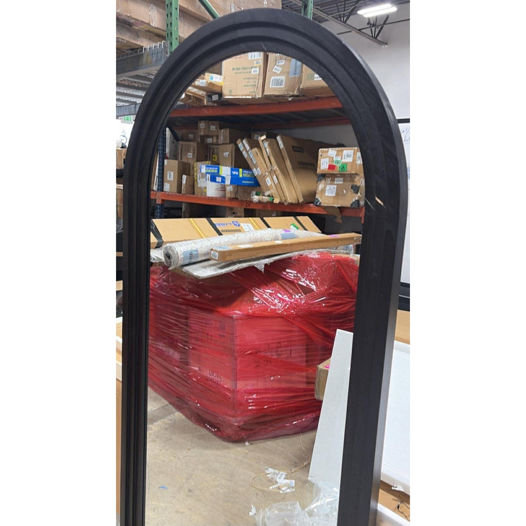 Full Length Mirror, 76"x33" Wooden Mirror Full Length with Stand Wood Floor Mirror