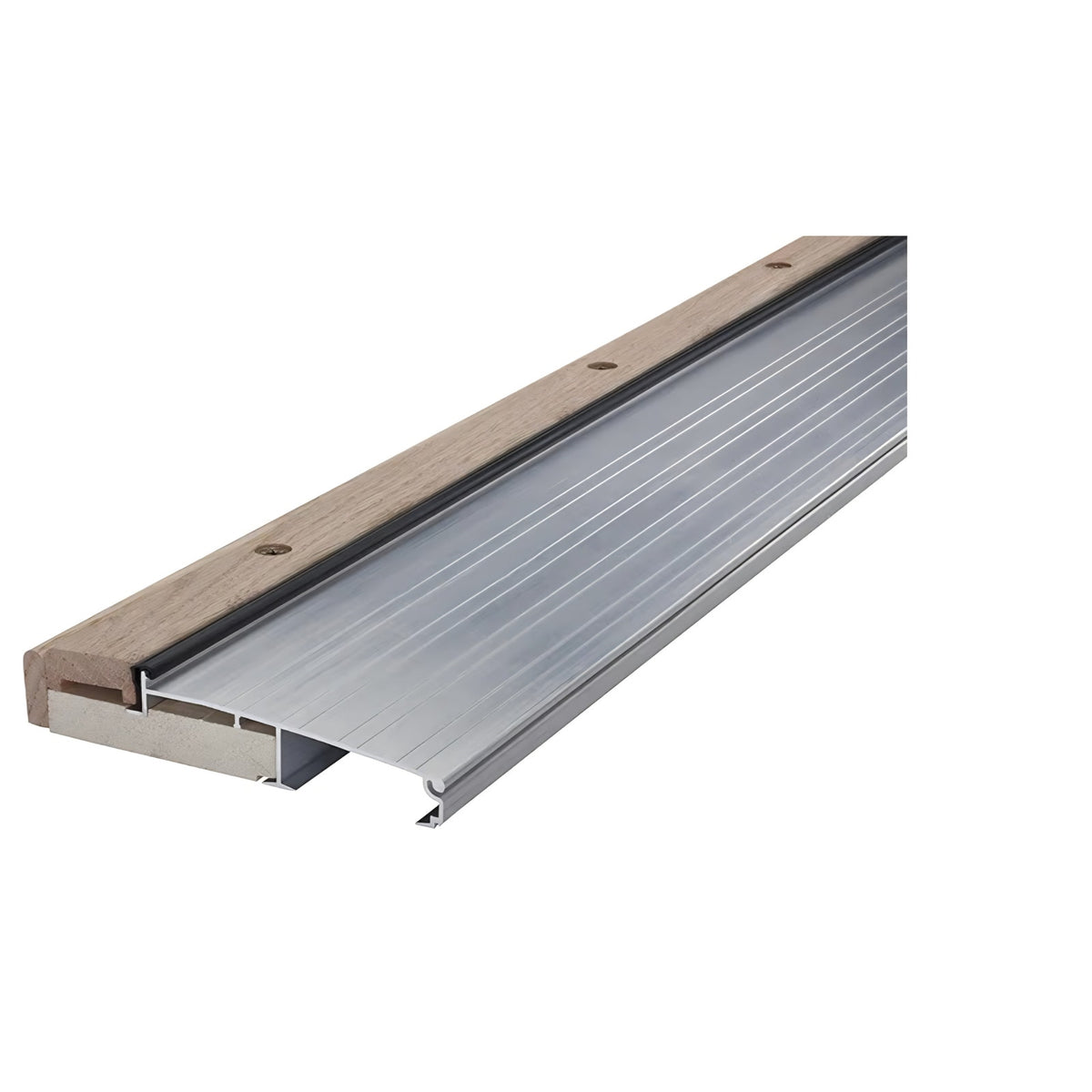 M-D Building Products Adjus Aluminum & Hardwood Threshold Kit 78618 5-5/8 in. x 1-1/8 in. x 73 in.