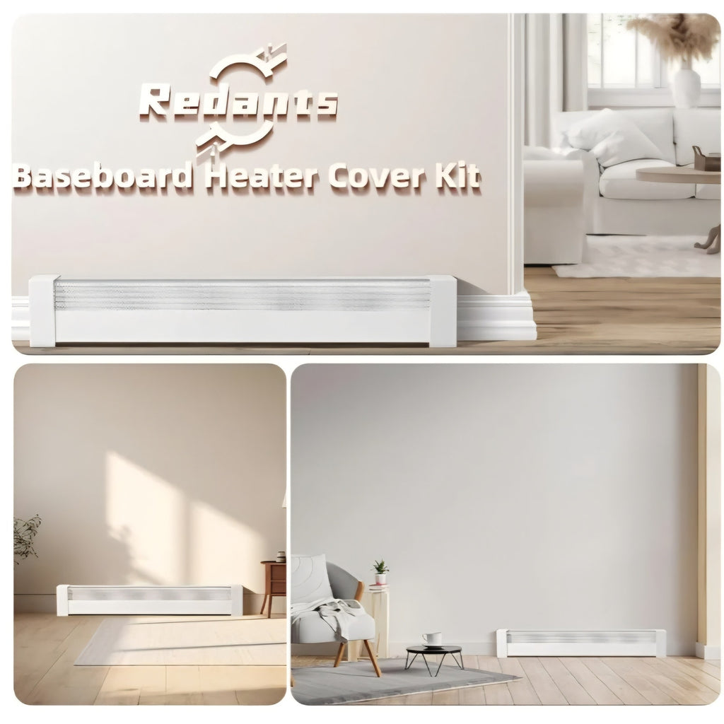Upgraded 6 FT Baseboard Heater Covers with Left and Right Endcaps