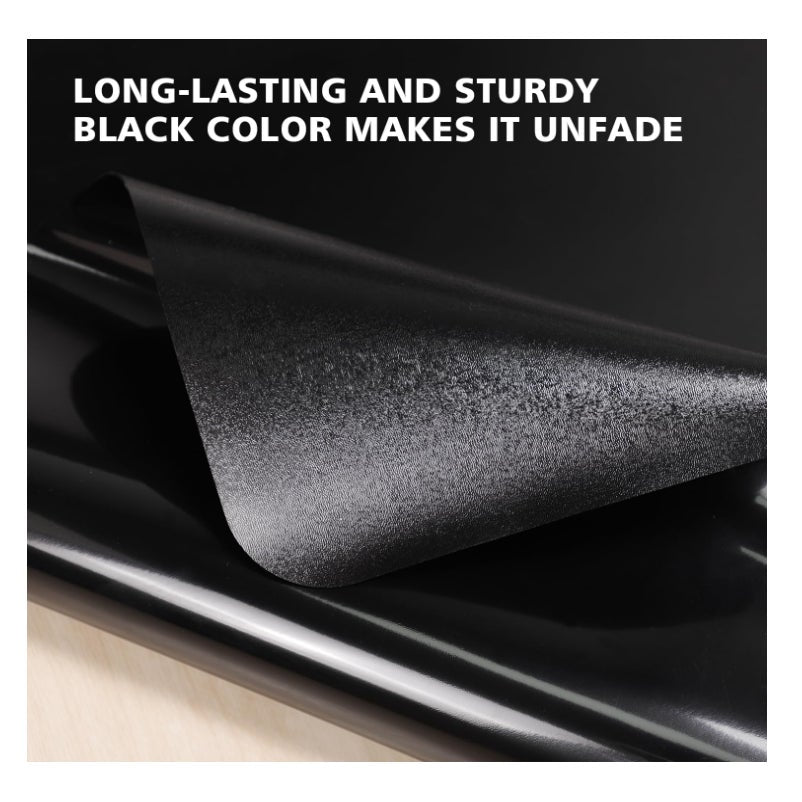 Vinyl Floor Mat for Home, Waterproof Area Mat for Under Dining Room Table Black, 8'×12'