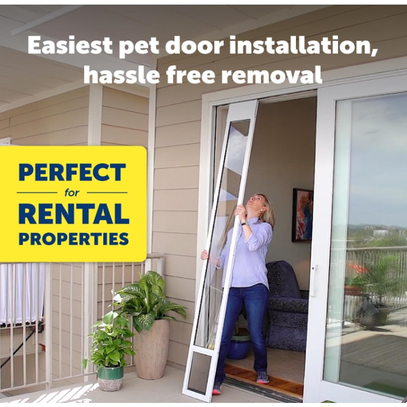 PetSafe Sliding Glass Pet Door, 1 Piece, XL Dogs to 220 lb, White