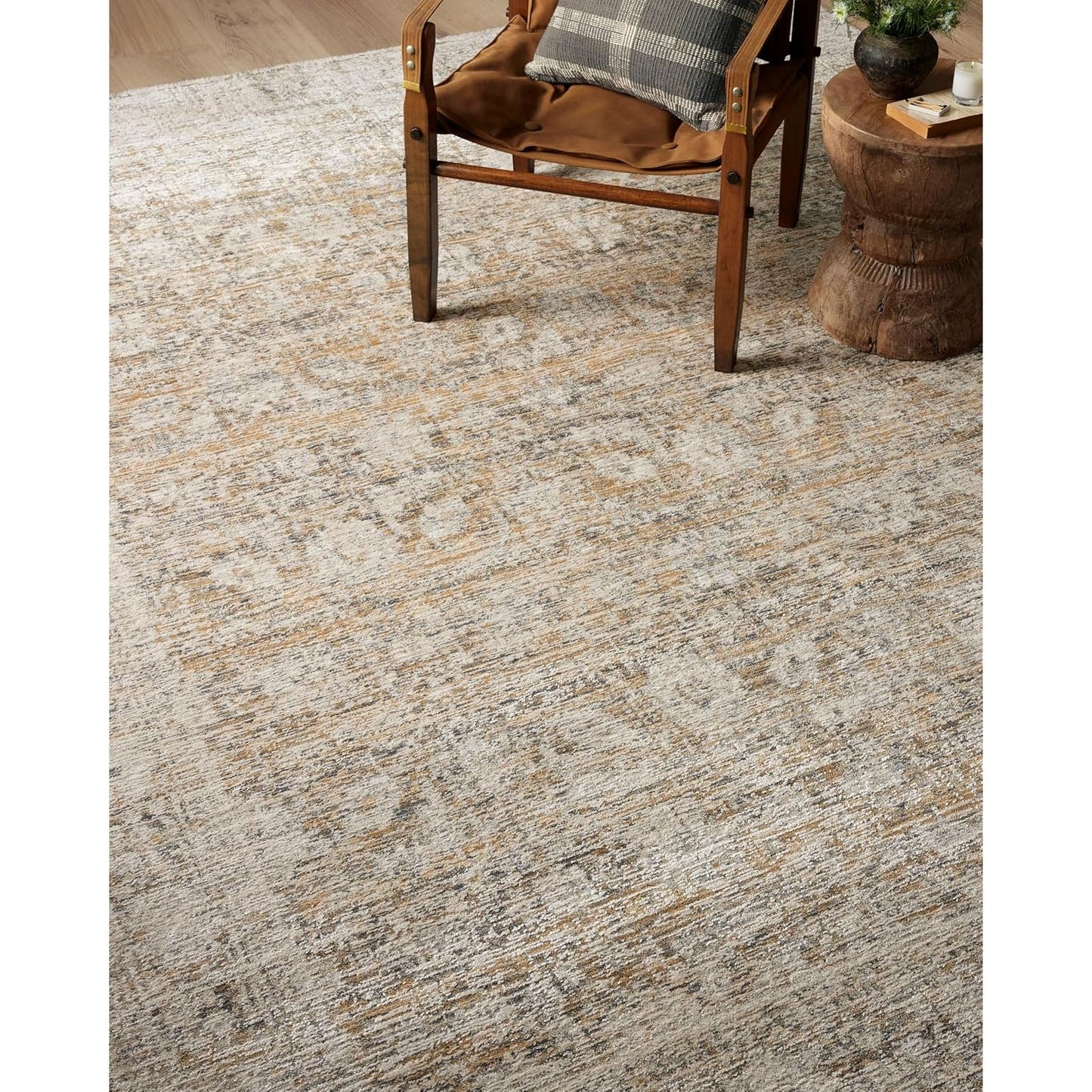 Loloi Amber Lewis Alie, Gold/Beige 9'-6'' x 13'-1'', .13'' Pile Height, Area Rug (Rectangular)