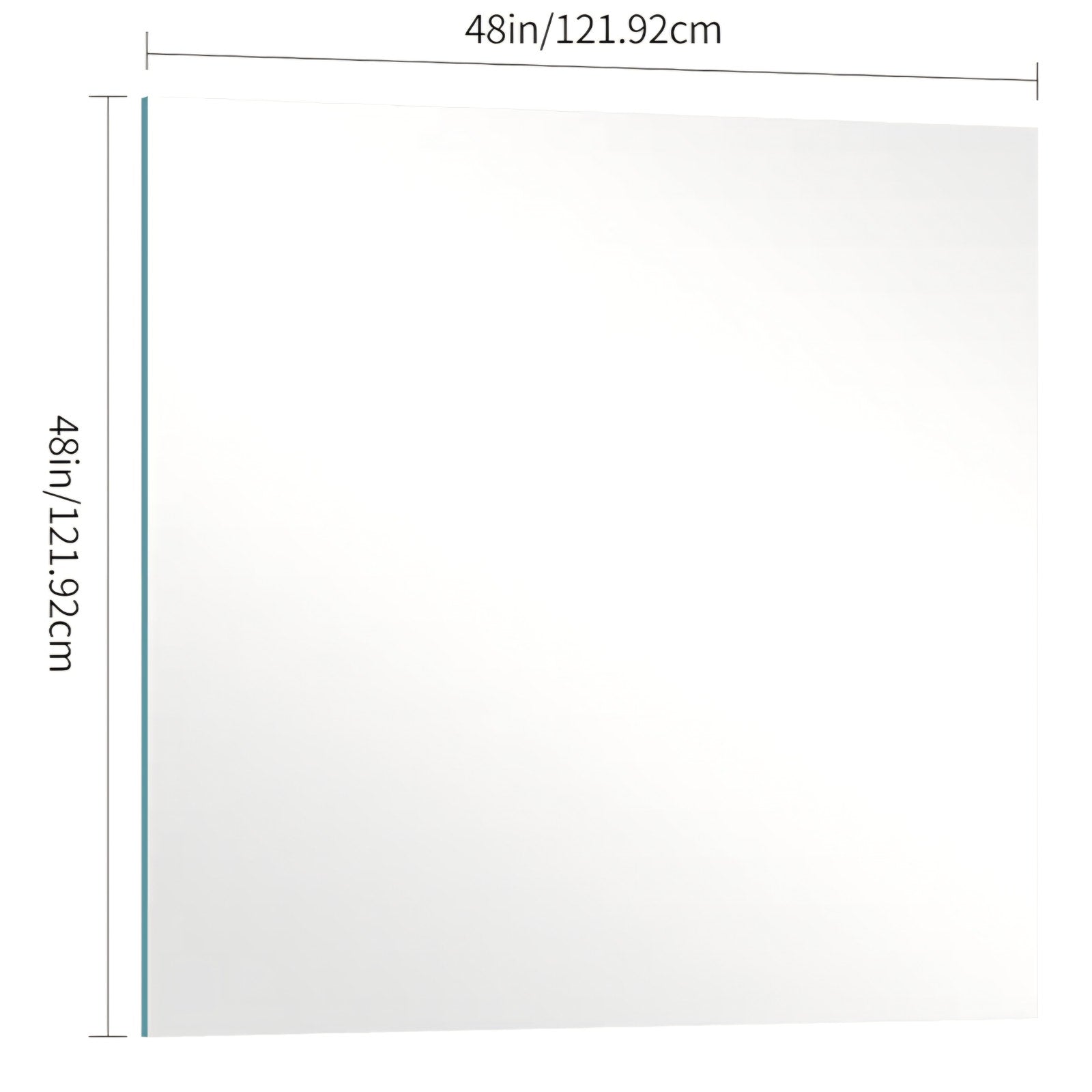 Large Frameless Mirror, 48x48 Inch Square Bathroom Vanity Mirror for Over Sink