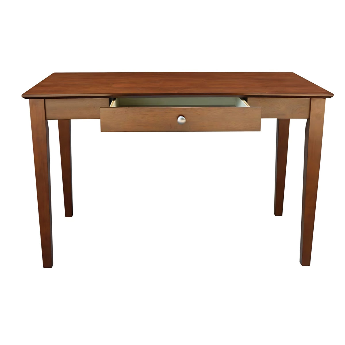 Writing Desk With Drawer, Solid Wood, Real Parawood, 48" W x 26" D x 30" H, Espresso