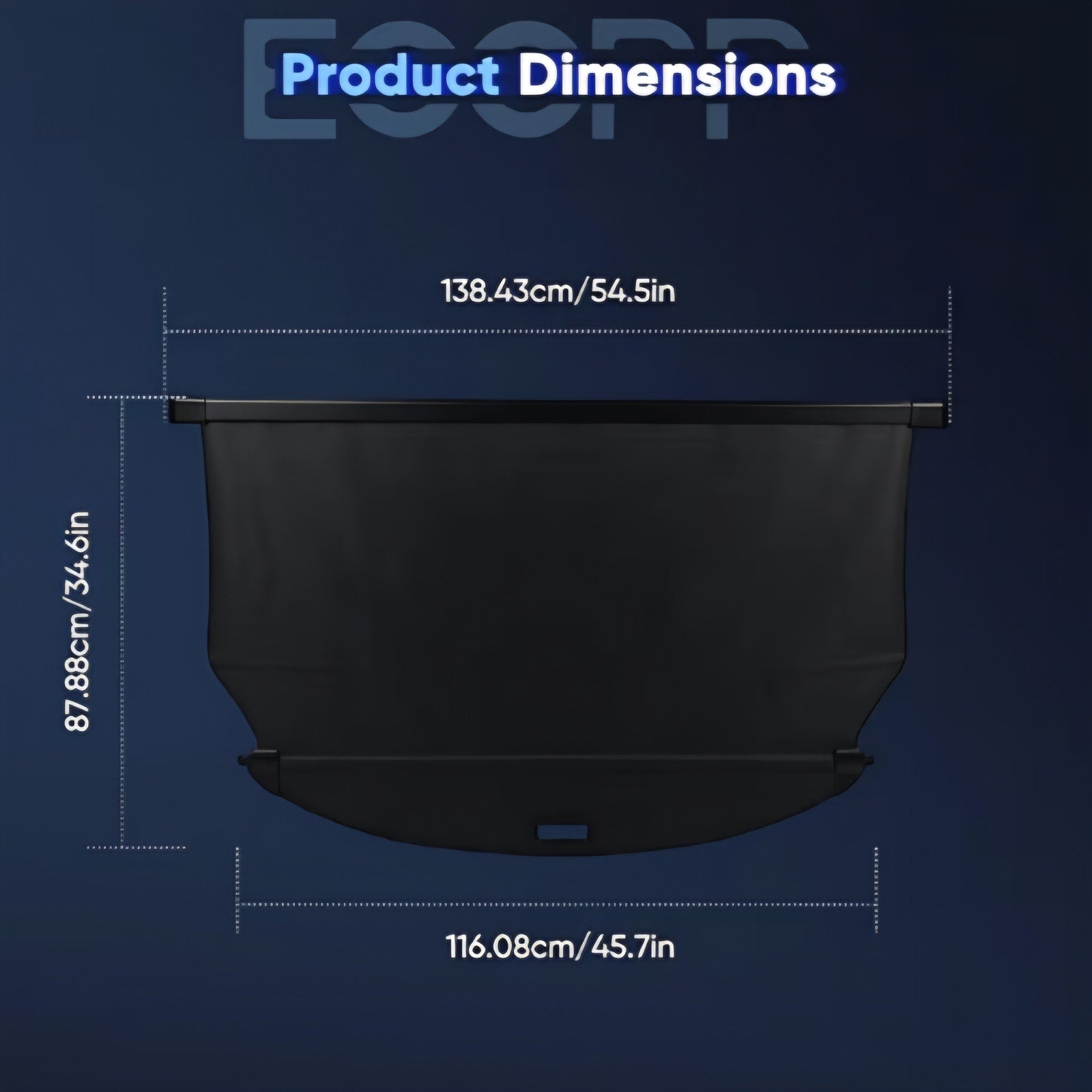 ECCPP Retractable Cargo Cover Fit 2021-2023 for Hyundai for Santa Fe 1.6L Trunk Privacy Screen