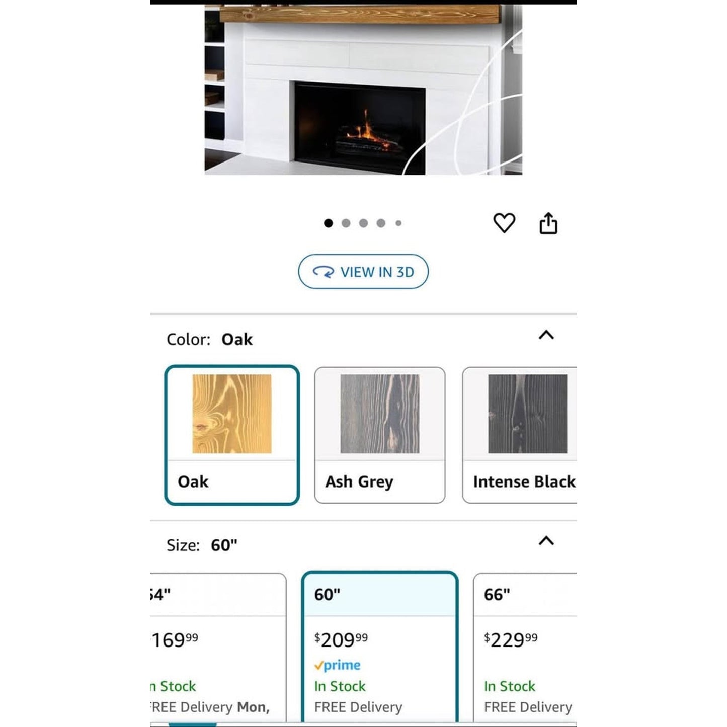 BoscoMondo Solid Wood Fireplace Mantel Shelf, Floating Mantle for Living Room, Farmhouse Rustic Wood