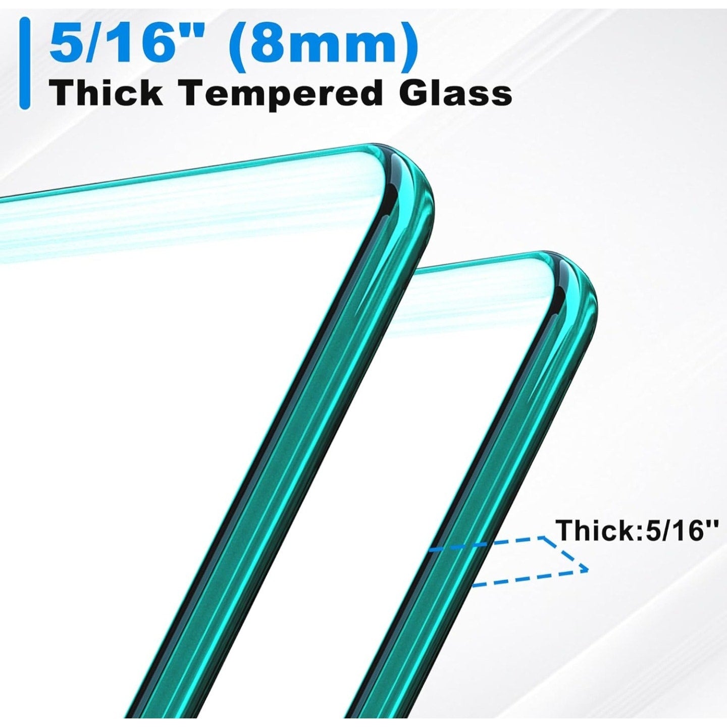 56-60" W x 62" H Tub Shower Door Bathroom Double Sliding Shower Door 5/16"(8mm) Thick Tempered