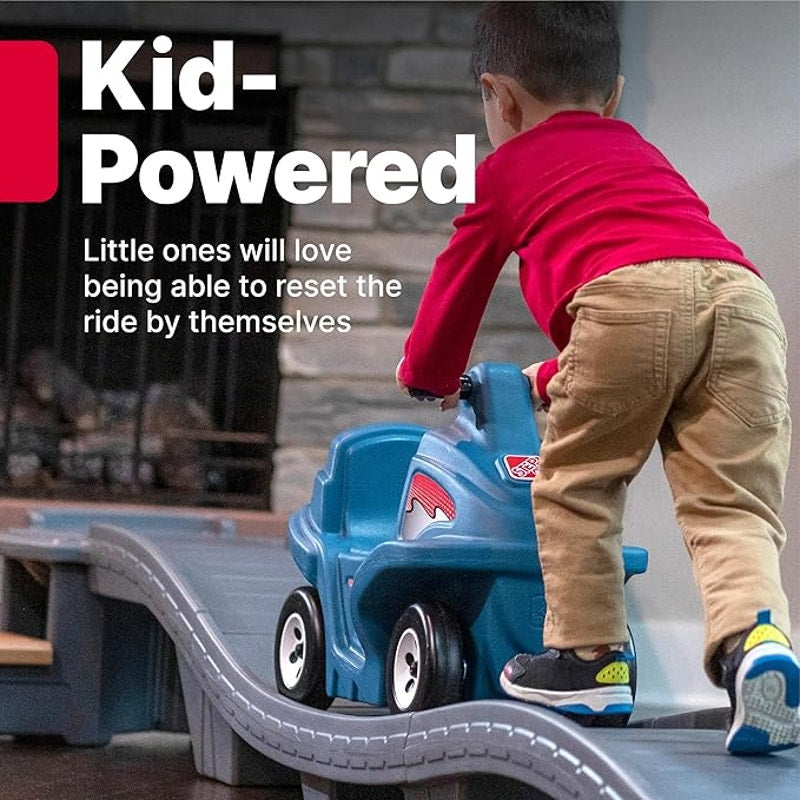 Step2 Up & Down Roller Coaster Kids Ride On Toy, Push Car,  for Toddlers 2-5 Years Old, Gray & Blue
