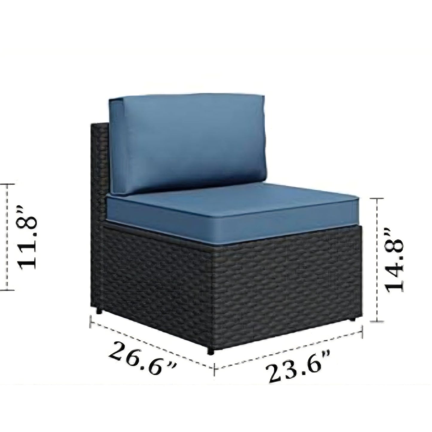 Patio Furniture Sets, 4-Piece Outdoor Patio Furniture with Thick Cushions,