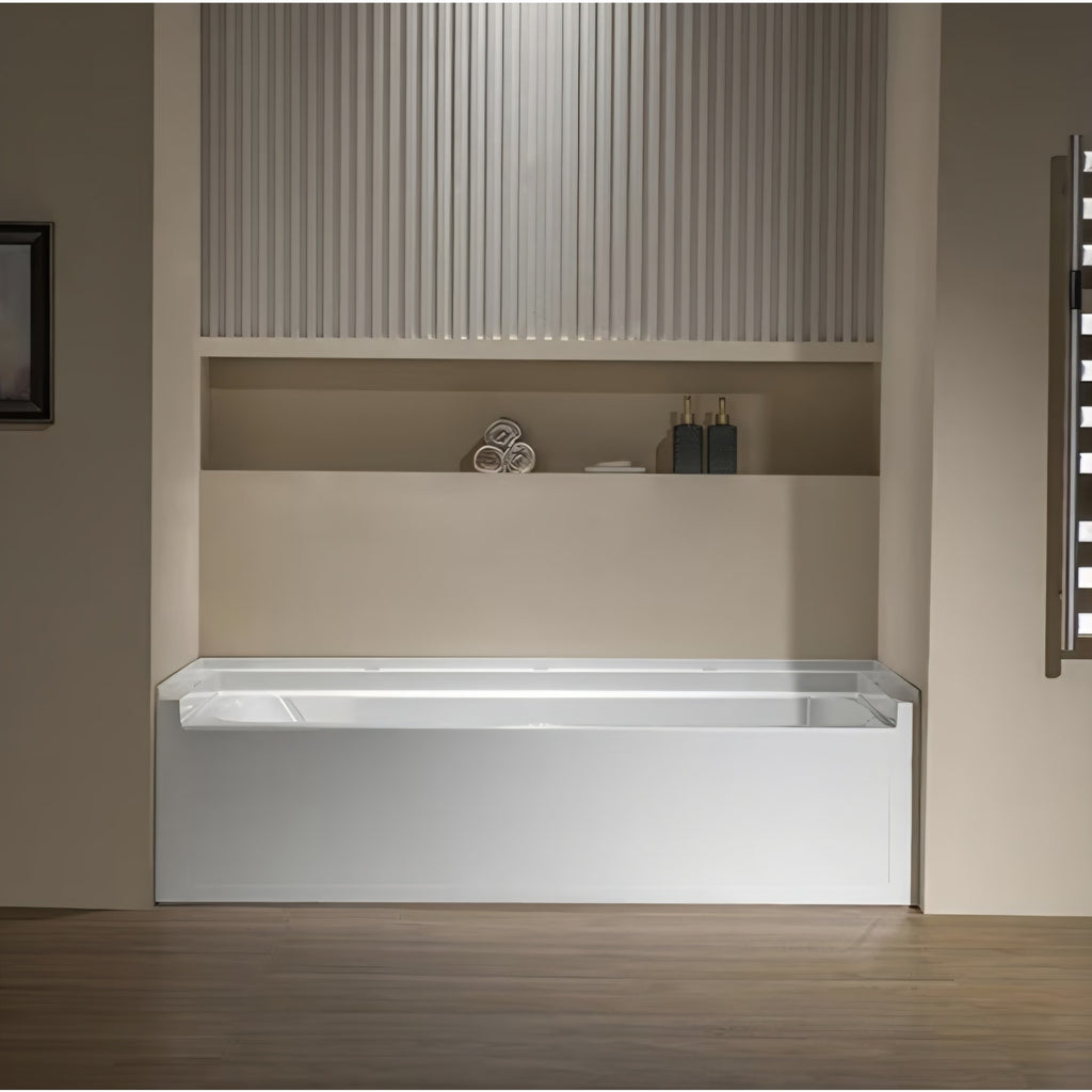 60” x 32” Alcove Soaking Bathtub in white with Right-Hand Drain Hole – Tub Only