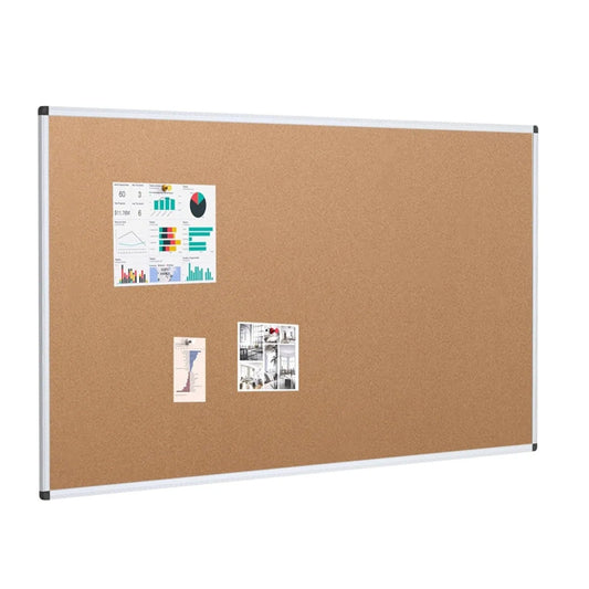 VIZ-PRO Large Cork Bulletin Board, 72 X 40 Inches,