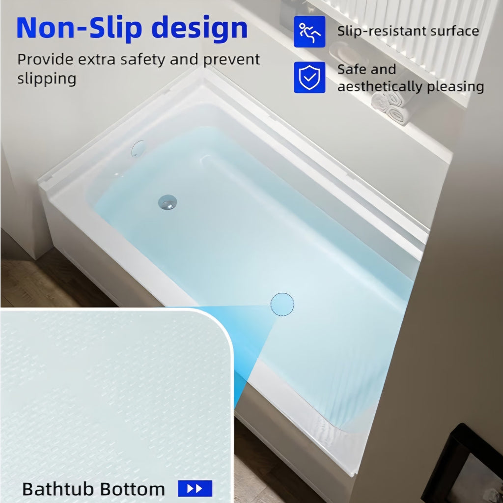 60” x 32” Alcove Soaking Bathtub in white with Right-Hand Drain Hole – Tub Only