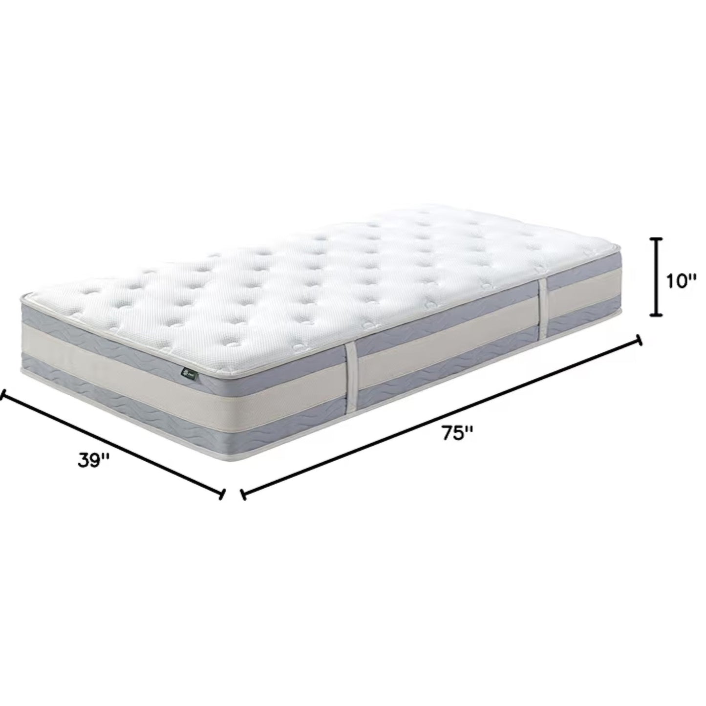 ZINUS 10 Inch Comfort Support Hybrid Mattress [New Version], Twin, Fiberglass Free, Medium Plush,