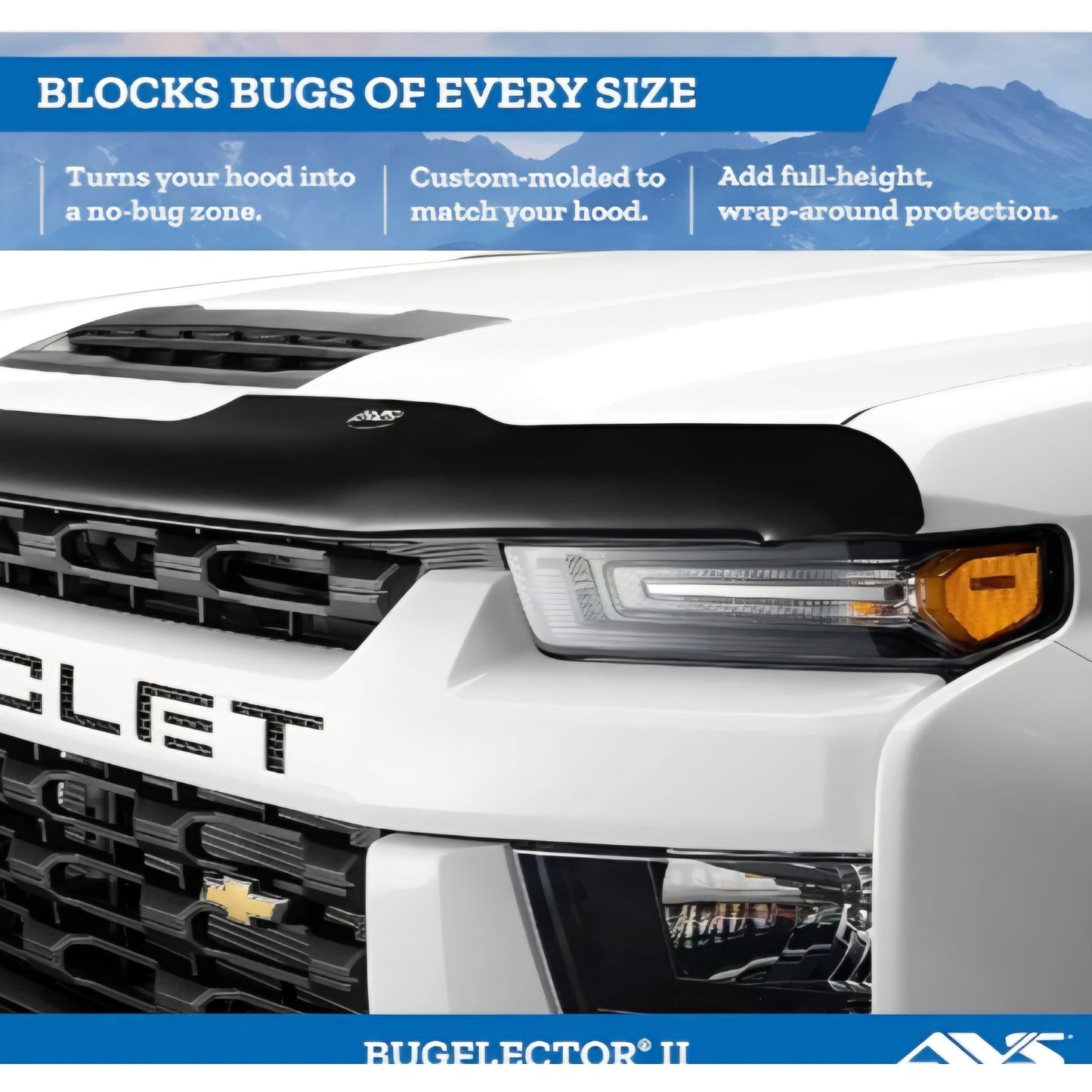 Auto Ventshade [AVS] Bugflector II Hood Shield/Protector | Fits 1999-2002 Chevy Silverado