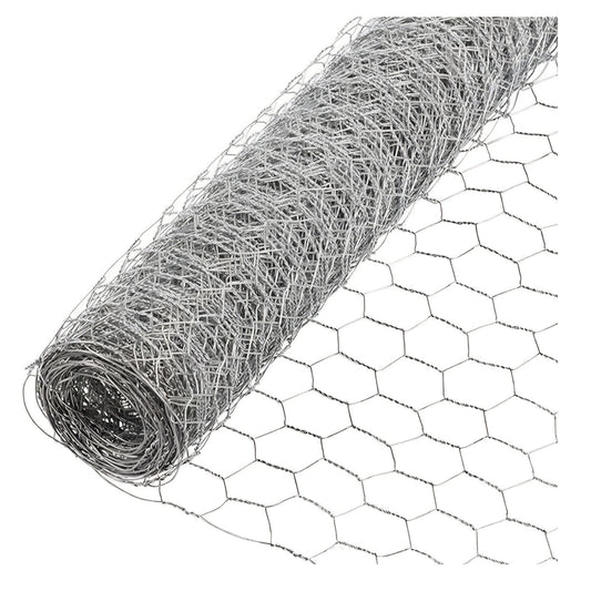 HOSTIC 6FTx150FT Chicken Wire Netting 2IN Galvanized Wire Mesh Hexagonal for Poultry Garden Fencing