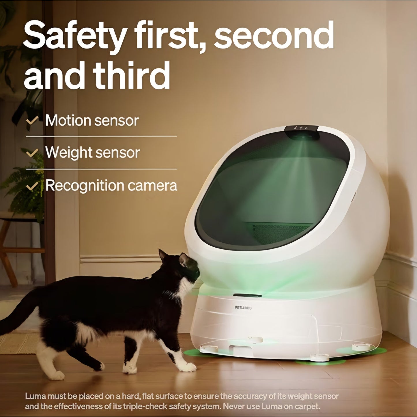 Luma Automatic Cat Litter Box AI-Camera Waste Analysis, Auto Odor-Control Self Cleaning Cat