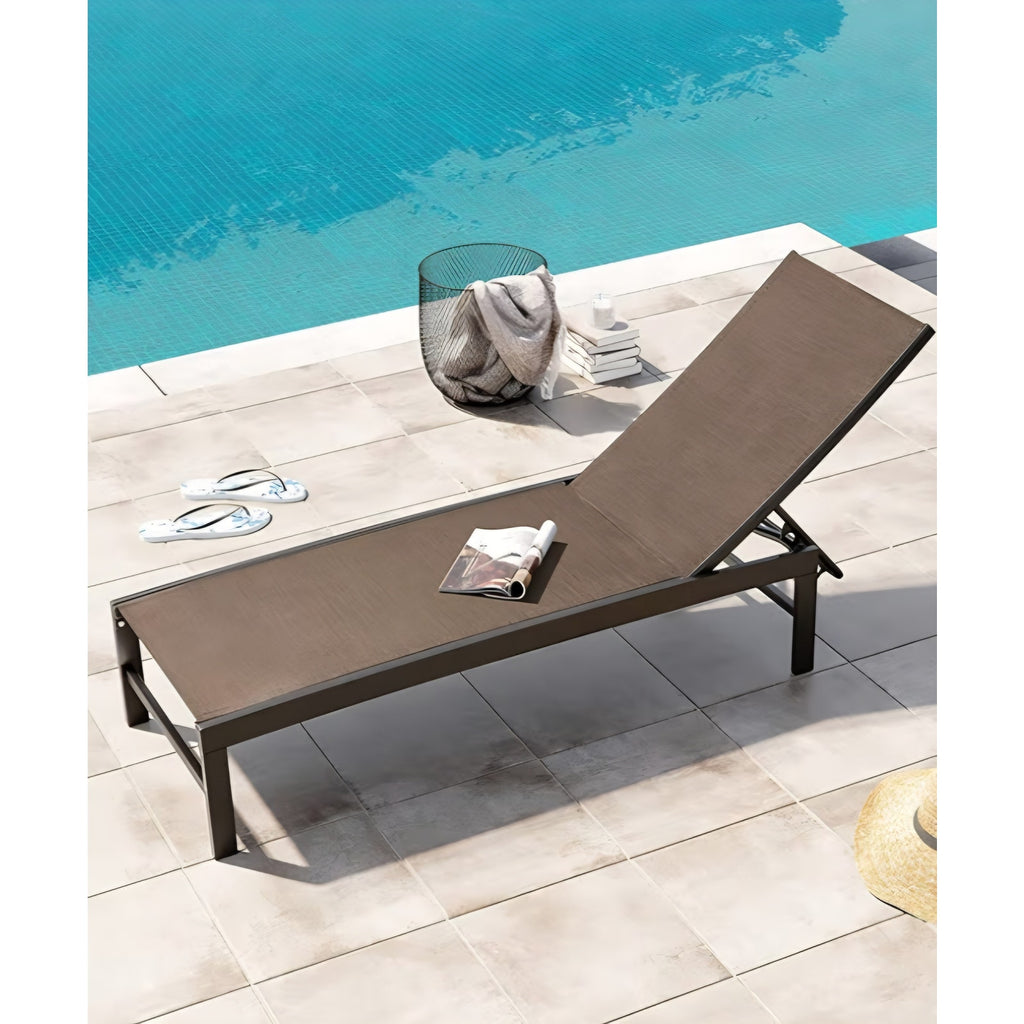 Crestlive Products Outdoor Lounge Chairs, Aluminum Pool Chaise Lounge Chairs,