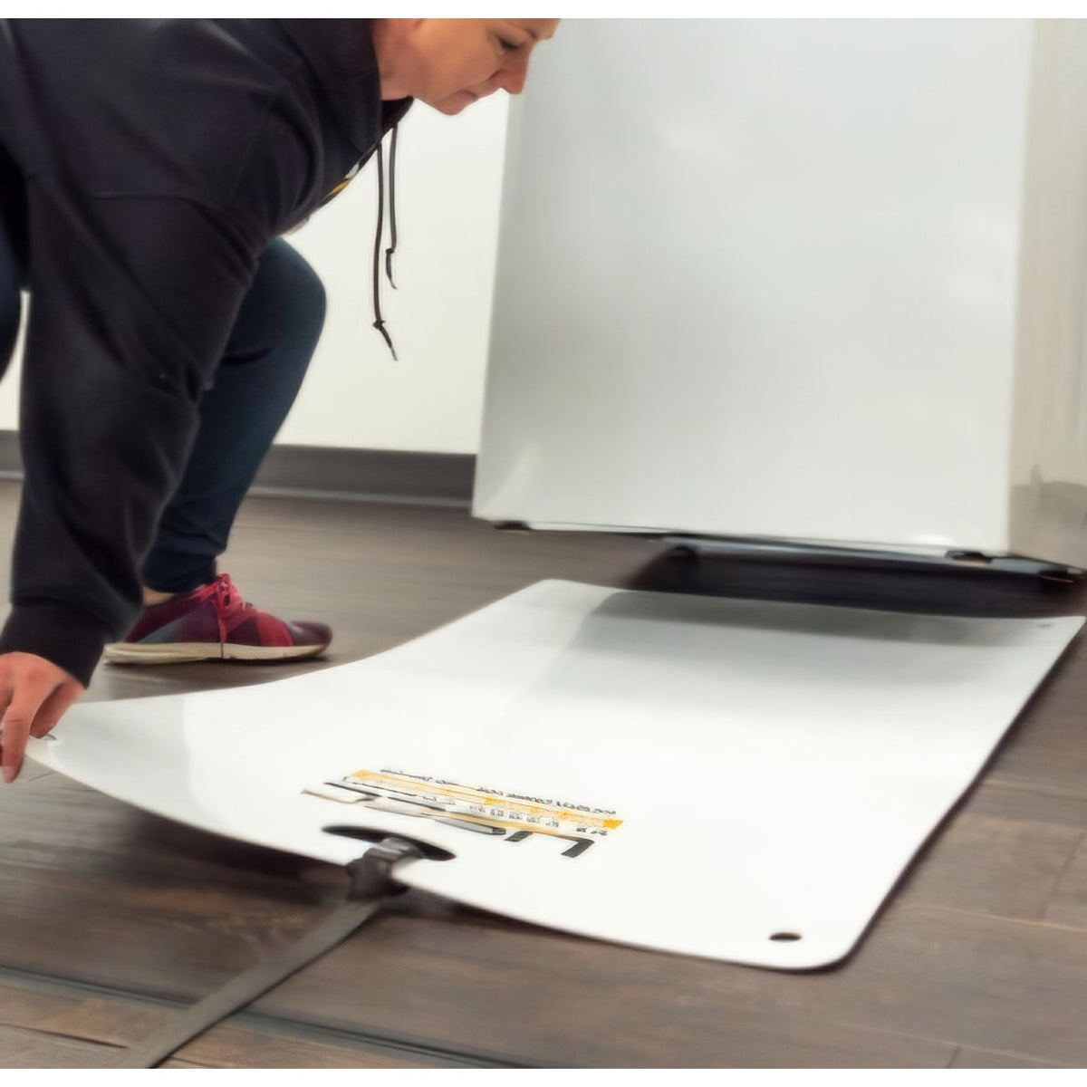 Control Appliance Slider with Pull Strap, 48" X 30" Plastic Floor Protection Appliance Moving Mat