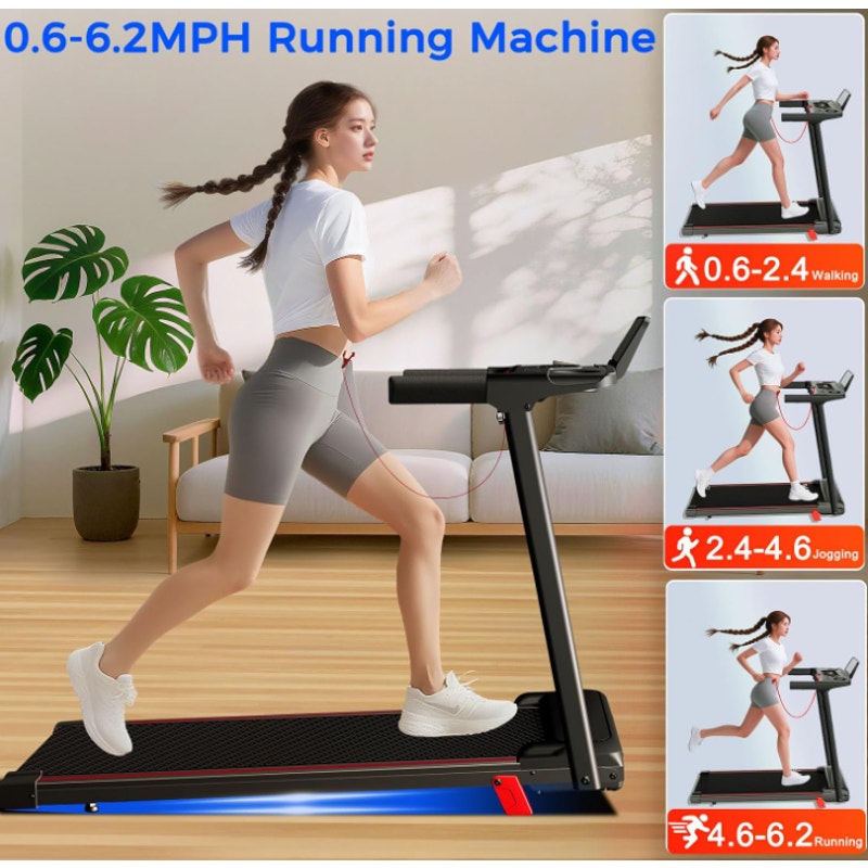 Treadmills for Home with Incline Walking Pad Treadmill with Handle Bar 12% manual incline