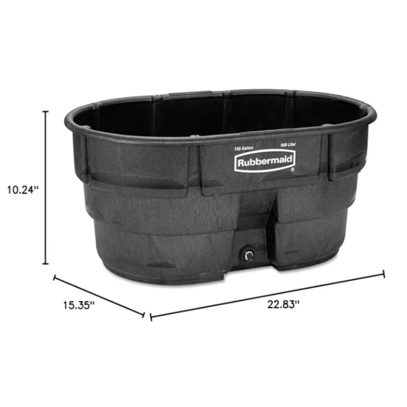 Stock Tank, 150-Gallons, Structural Foam, Heavy Duty Container