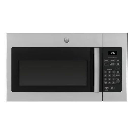 GE JVM3160RFSS 30" OTR Microwave, 1.6 cu ft, 1000W, 300 CFM Hood Vent, LED Lighting