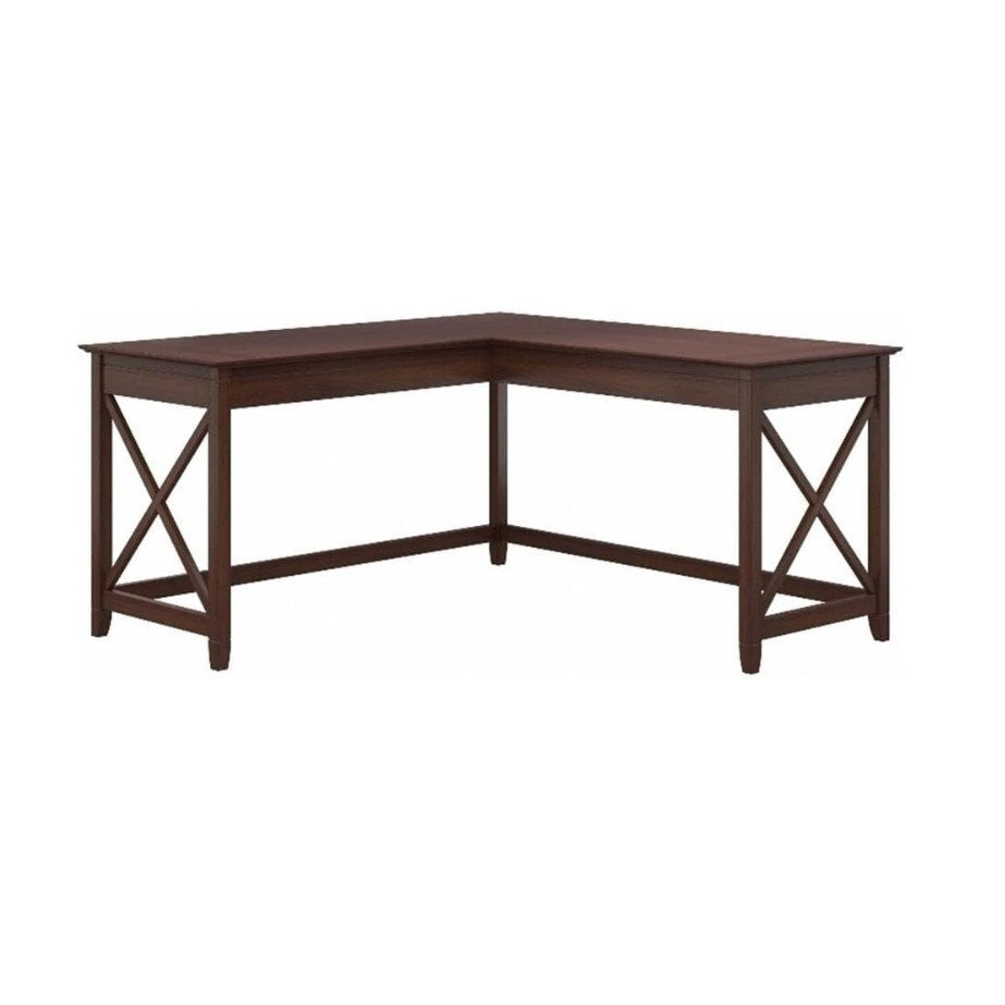 Bush Furniture Key West 60W L Shaped Desk with Mobile File Cabinet and Desktop Organizers