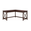 Bush Furniture Key West 60W L Shaped Desk with Mobile File Cabinet and Desktop Organizers