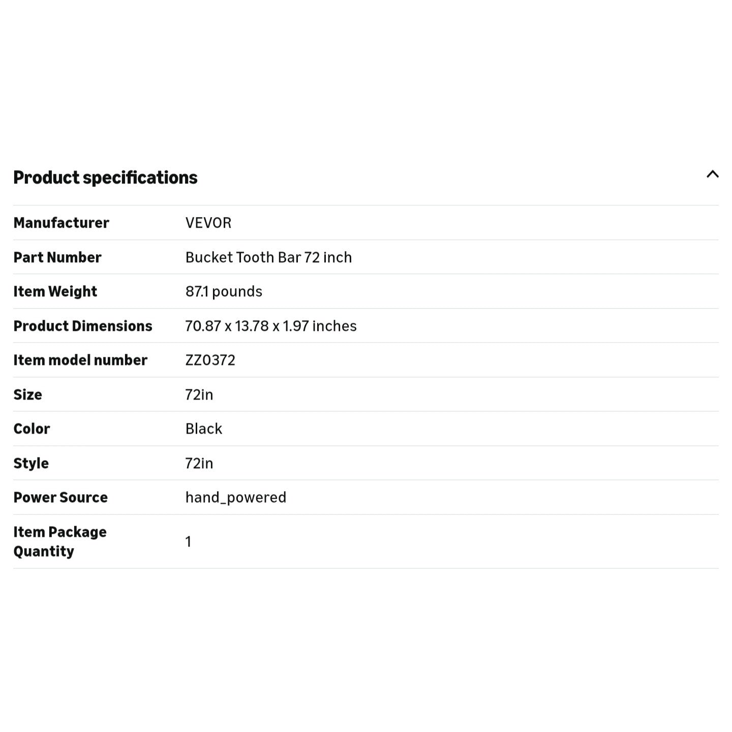 Bucket Tooth Bar, 72'', Heavy Duty Tractor Bucket 9 Teeth Bar for Loader Tractor Skidsteer