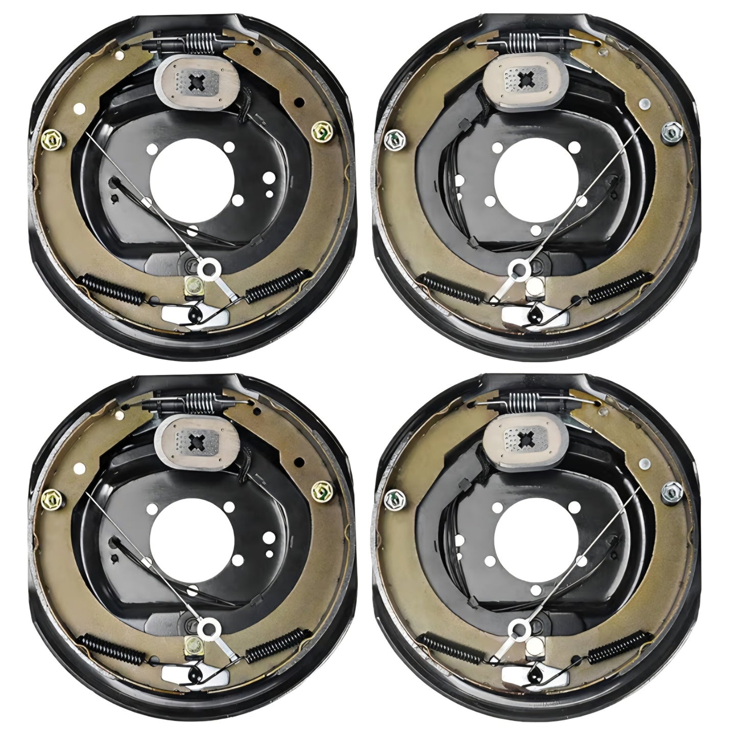 VEVOR Electric Trailer Brake Assembly, 12" x 2", 2 Pairs Self-Adjusting Electric Brakes Kit for