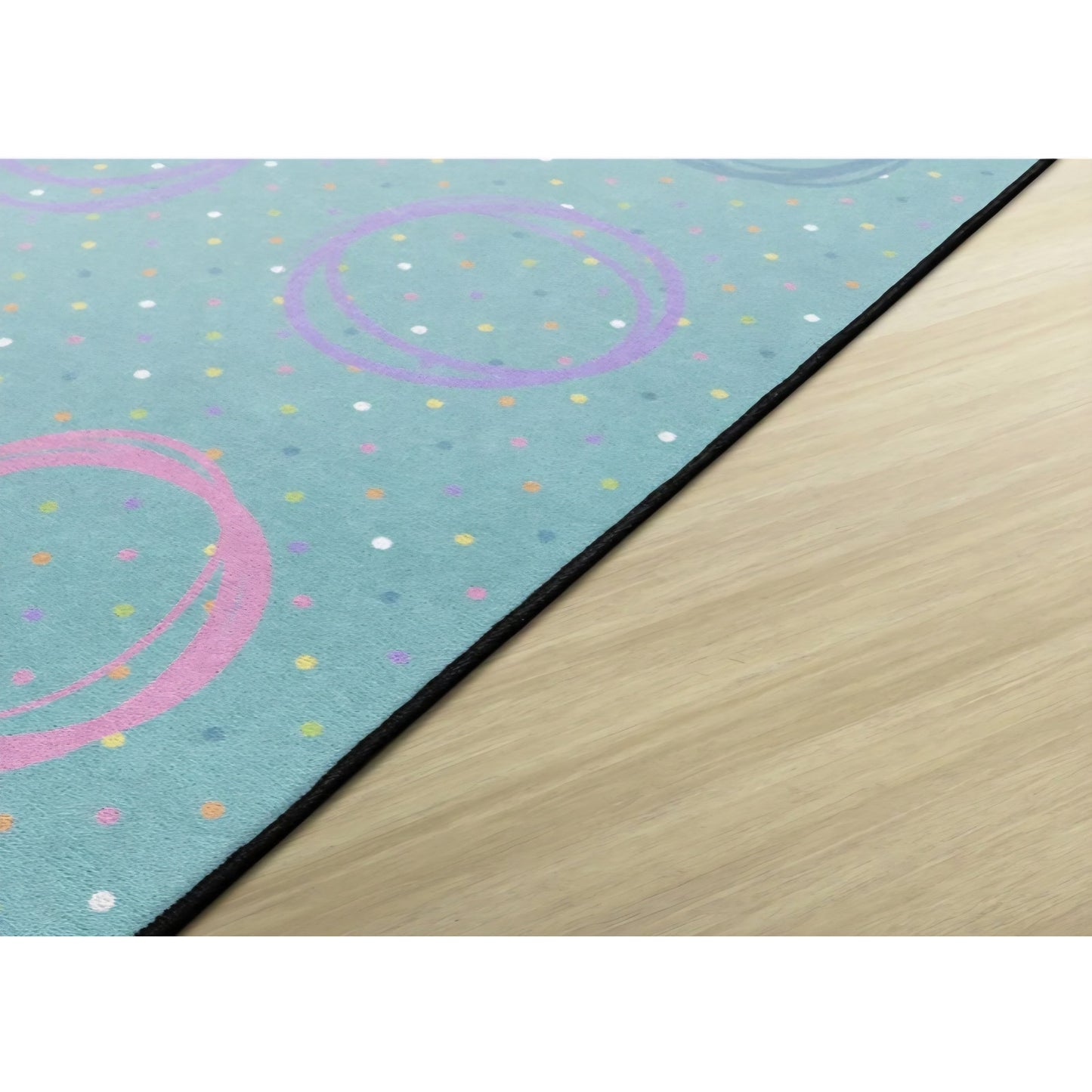 Flagship Carpets Circle Sampler Abstract Classroom Educational Area Rug for Kids and Teachers,