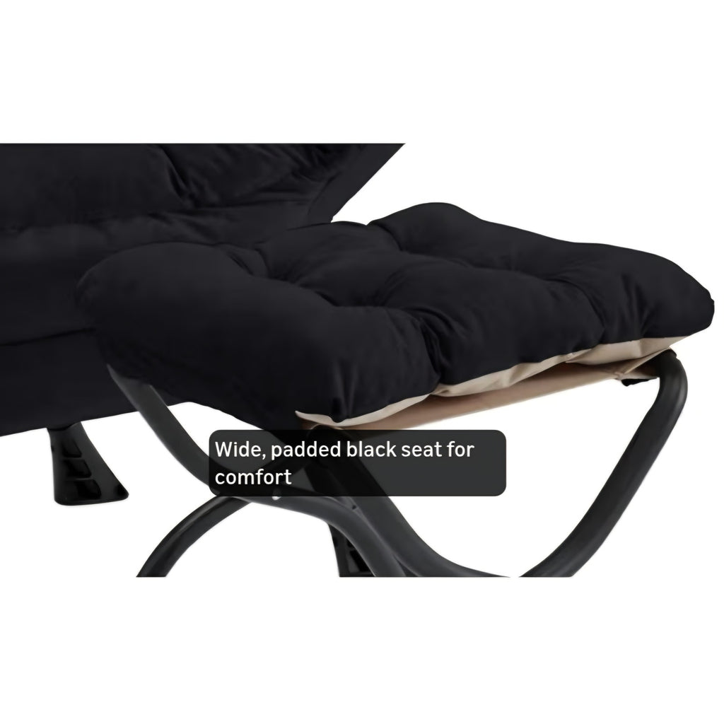 Lazy Chair with Folding Ottoman Modern Large Accent Chair