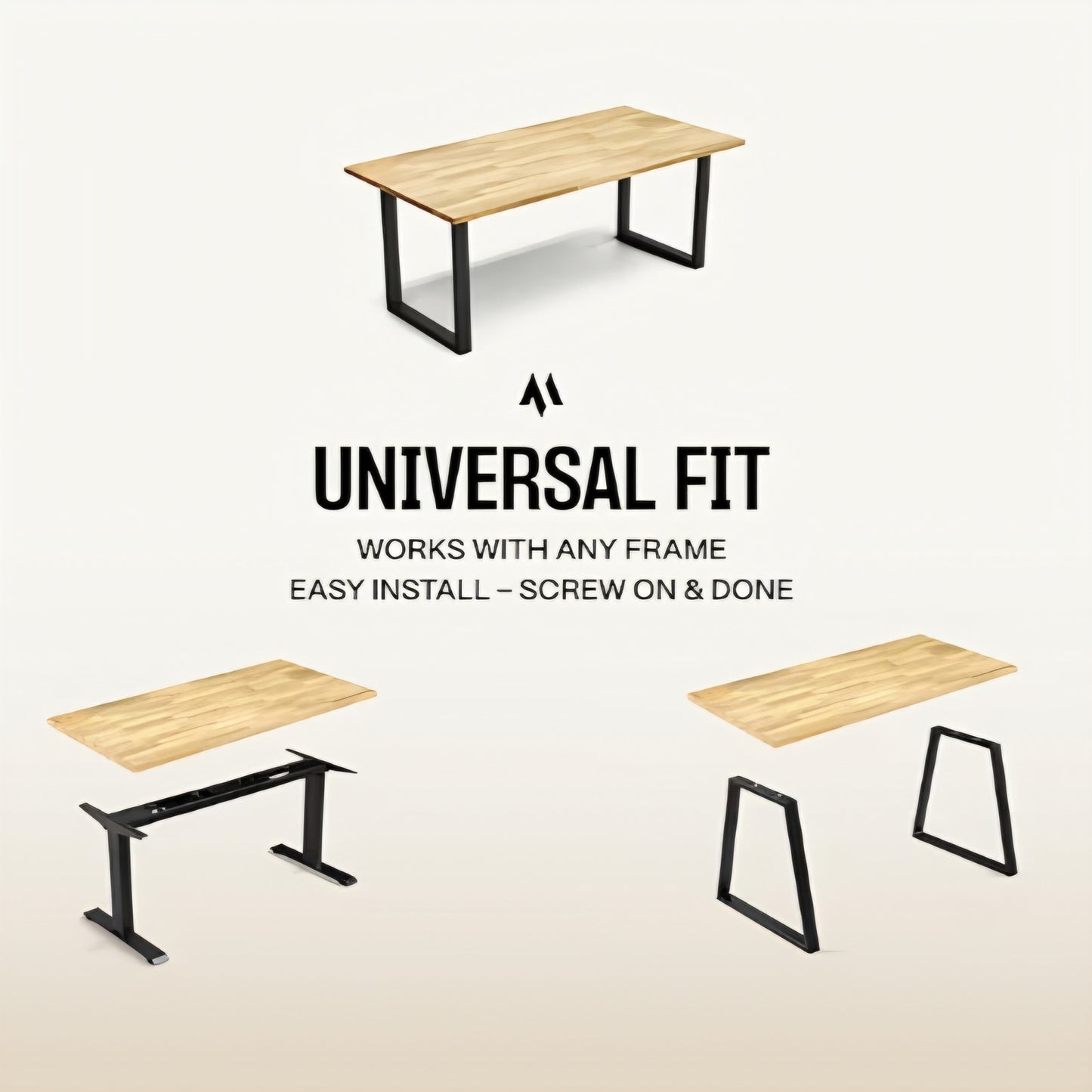 Solid Wood Desk Table Top – Pre-Finished 1.2” Thick Tabletop - Universal Fit for Standing Desks,