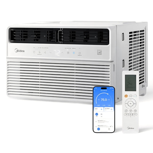 8,000 BTU Smart Inverter Window Air Conditioner with APP, Alexa Control, 115V AC Unit Cools