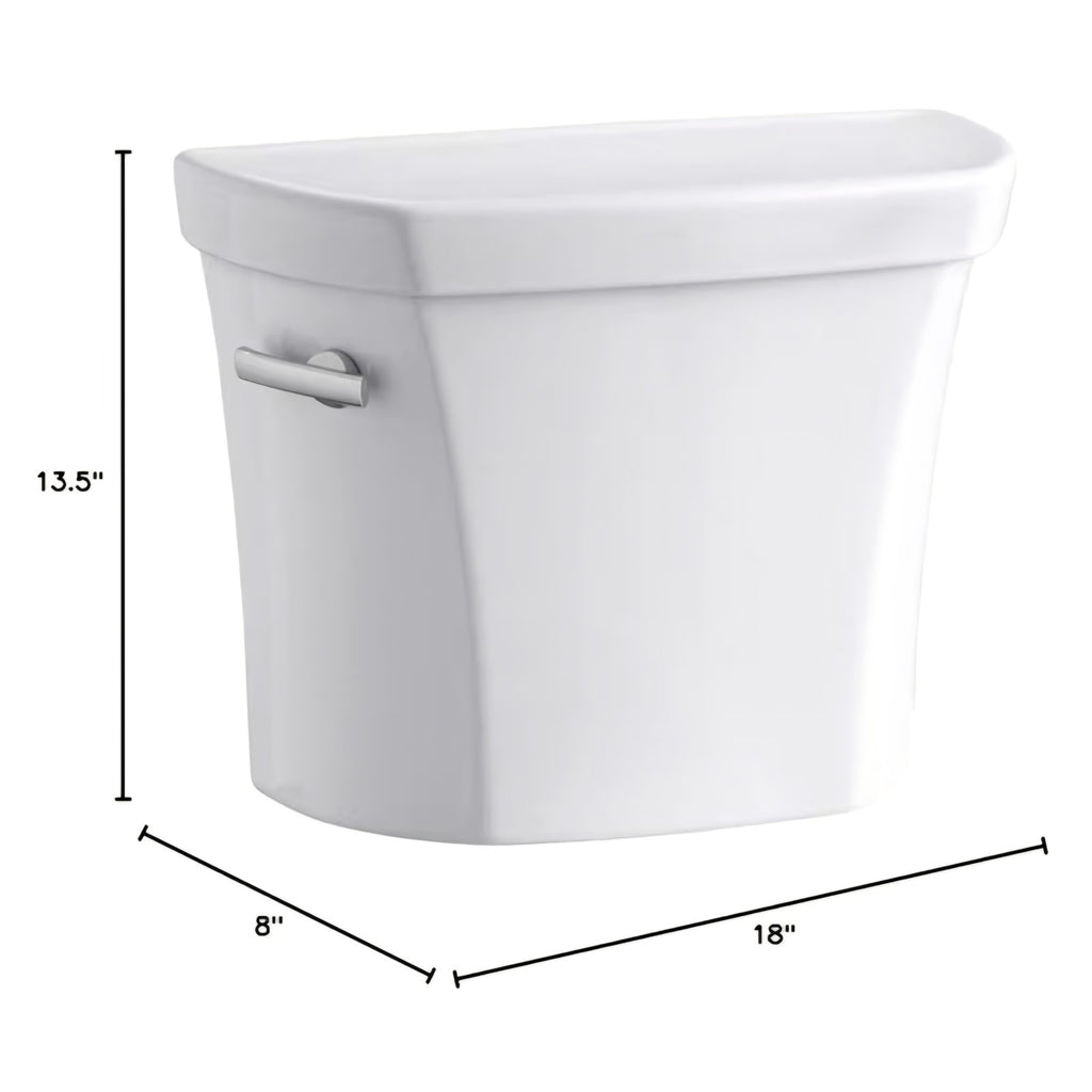 KOHLER K-4468-0 Wellworth Toilet Tank with Left-Hand Trip Lever